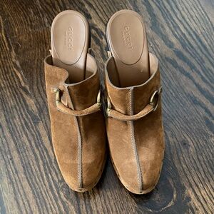 Gucci Women's Tan Suede Mules